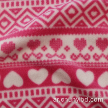 100 نمط القلب الوردي البوليستر كلا الجانبين تم تجاهله على جانب واحد من نسيج الصوف القطبي المطبوع على جانب واحد لملابس الأريكة